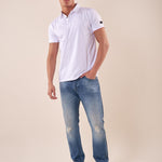 Polo manica corta cotone mercerizzato uomo. DM9291 BIANCO DATCH Uomo 