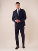 Classic tailored suit with patch pockets for men