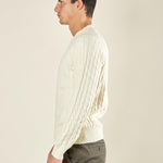 Maglia Uomo Invernale a Trecce in Misto Acrilico. Calore, Stile e Comfort per la Stagione Fredda. M431718 PANNA BEVERLY HILLS POLO CLUB 