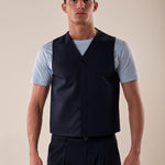 Gilet uomo abbottonatura nascosta. OE1S2S5I01 BLU OVER-D 