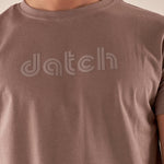 T-shirt uomo manica corta in cotone con logo tono su tono DM9056 FANGO DATCH 