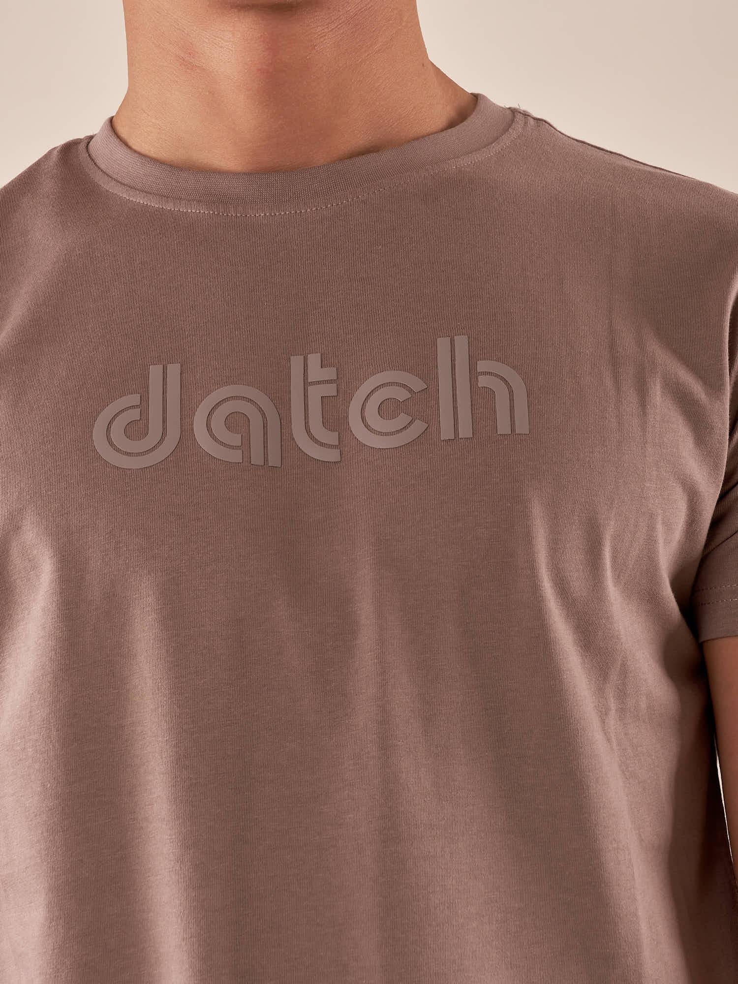 T-shirt uomo manica corta in cotone con logo tono su tono DM9056 FANGO DATCH 