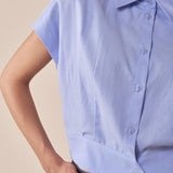 Camicia da donna senza maniche in cotone. PG499C/EC CELESTE EXTASY 