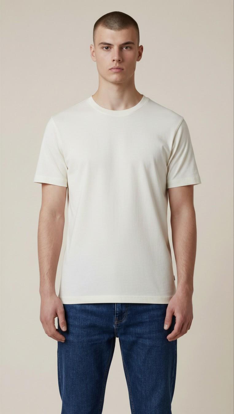 T-Shirt Uomo a Manica Corta in Tessuto Tecnico Traspirante M49930 OFF WHITE SUPERIOR VINTAGE Uomo 