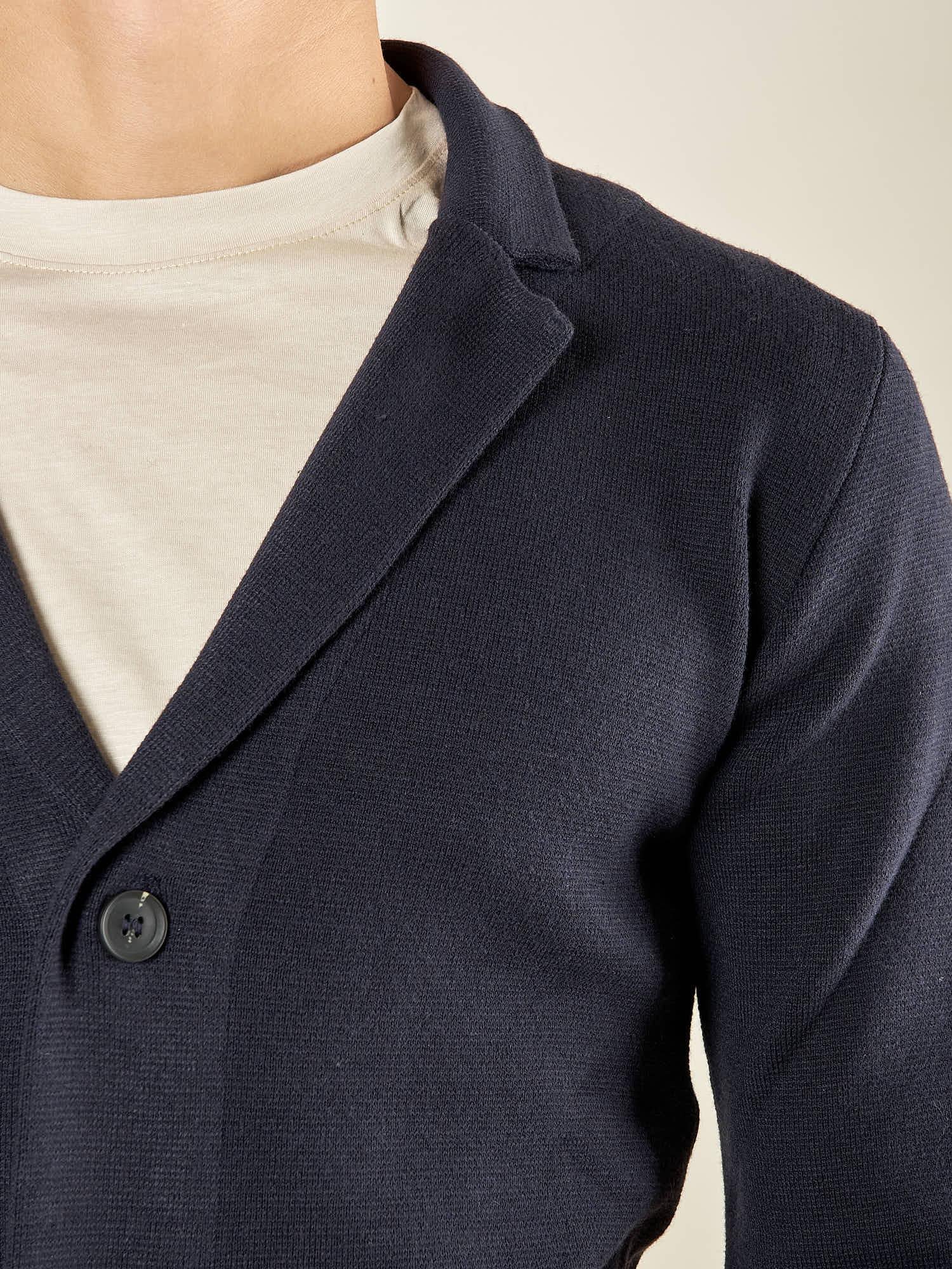 Blazer da Uomo in Misto Lana con Bottoni. Eleganza e Comfort per Ogni Occasione. CON4050225 NAVY CONSENSO 