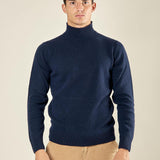Maglia Uomo Collo Lupetto in Misto Lana. Comfort Termico e Stile Minimal. CON415225 INCHIOSTRO CONSENSO 