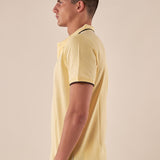 Polo Uomo manica corta in cotone piquet con ricamo. P626122 GIALLO Henry Cotton's 