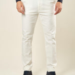 Pantalone Uomo in Cotone Elasticizzato Invernale con Tasche allAmericana. Comfort e Stile per la Stagione Fredda. PSI1781H OFF WHITE HAMAKI-HO 