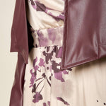 Giacca donna corta in ecopelle. GI003626 BORDEAUX ARTIGLI 