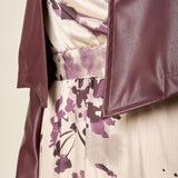 Giacca donna corta in ecopelle. GI003626 BORDEAUX ARTIGLI 