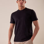 T-Shirt cotone piquet stretch manica corta uomo. CON2802425 BLACK CONSENSO 
