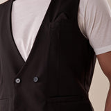 Gilet doppio petto uomo. GPE508 NERO BLACKSUNDAY 