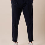 Pantalone una pence modello tapred fit con risvolto uomo. OC1S2S5P07 BLU OVER-D 