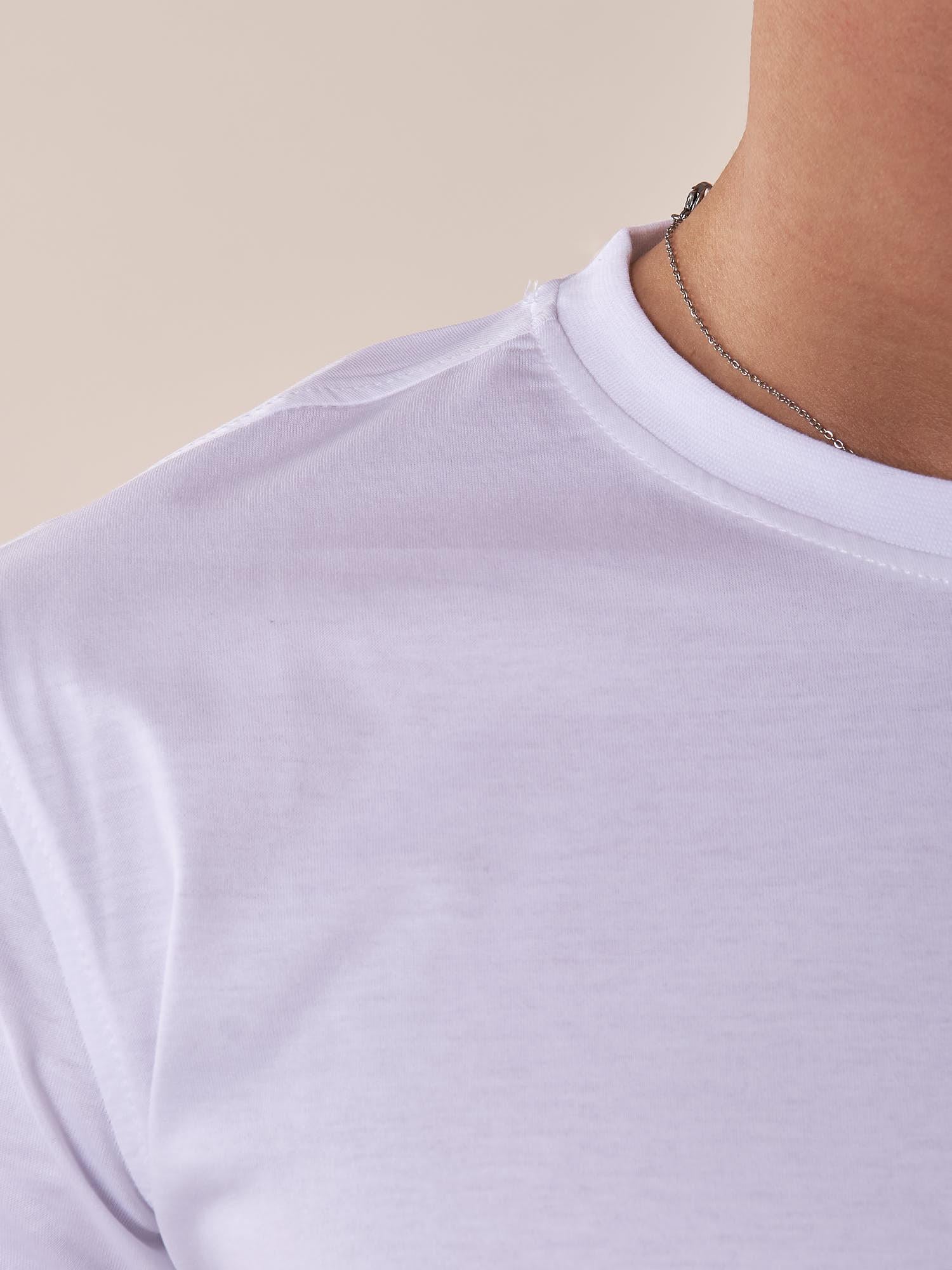 T-Shirt manica corta 100% cotone mercerizzato uomo. DM9302 BIANCO DATCH 