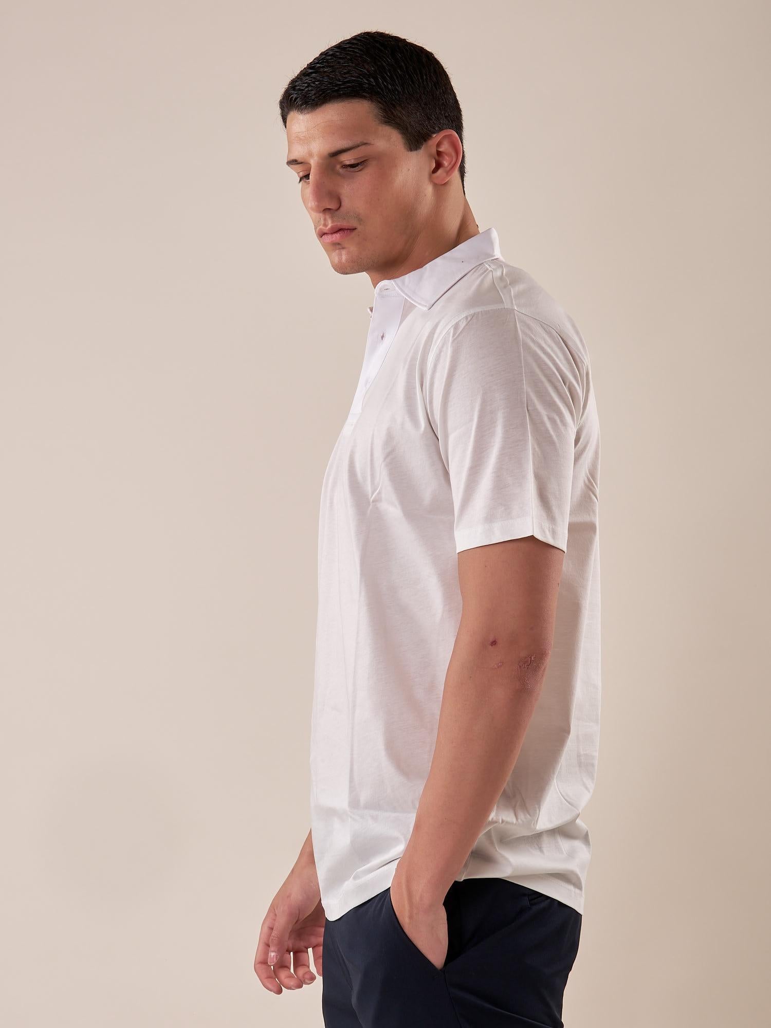 Polo manica corta 100% cotone mercerizzato uomo. OC1S2S5O01 BIANCO OVER-D 