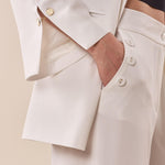 Giacca Donna blazer sfoderata elegante con dettagli raffinati. ROMI/3866 BIANCO ROMIHO 
