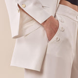 Giacca Donna blazer sfoderata elegante con dettagli raffinati. ROMI/3866 BIANCO ROMIHO 