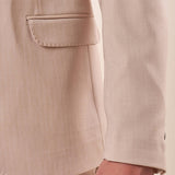 Abito uomo classico giacca due botoni  tasche filetto con pattine due spacchi tessuto spiga di pesce. OC1S2S5A01 BEIGE OVER-D Uomo 