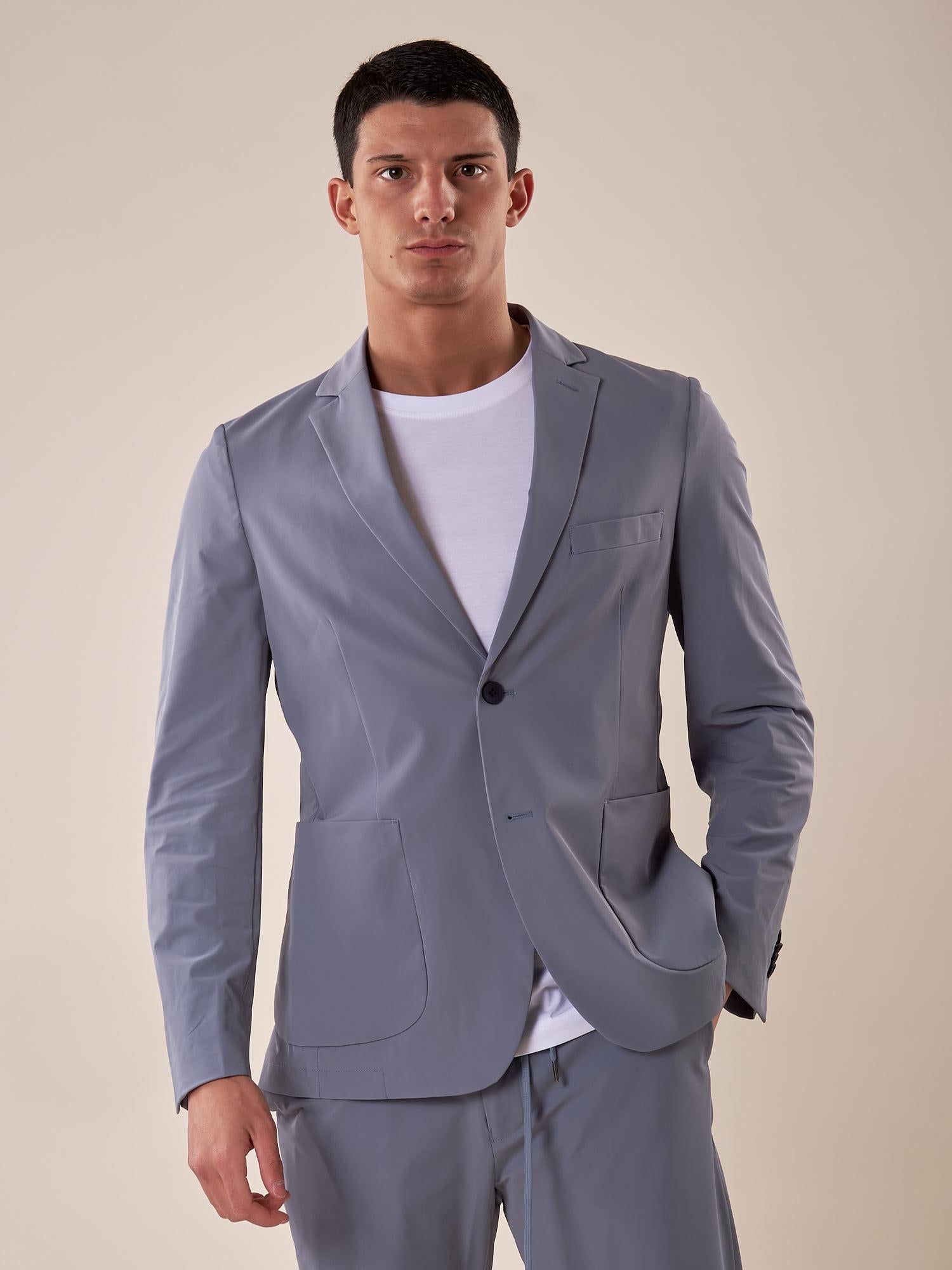 Giacca tessuto tecnico stretch no stiro uomo. GAE1596H AVION HAMAKI-HO 