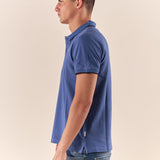 Polo Uomo manica corta in cotone piquet con ricamo. P626122 DENIM Henry Cotton's 