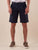 Bermuda Uomo in cotone elasticizzato con pince e risvolto tasca america. M48635 BLU GUY Uomo