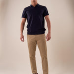 Polo manica corta collo derby piquet stretch uomo. CON2804425 NAVY CONSENSO Uomo 
