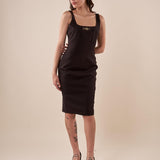 Abito Donna tubino elegante con applicazione. AB000760 NERO ARTIGLI 