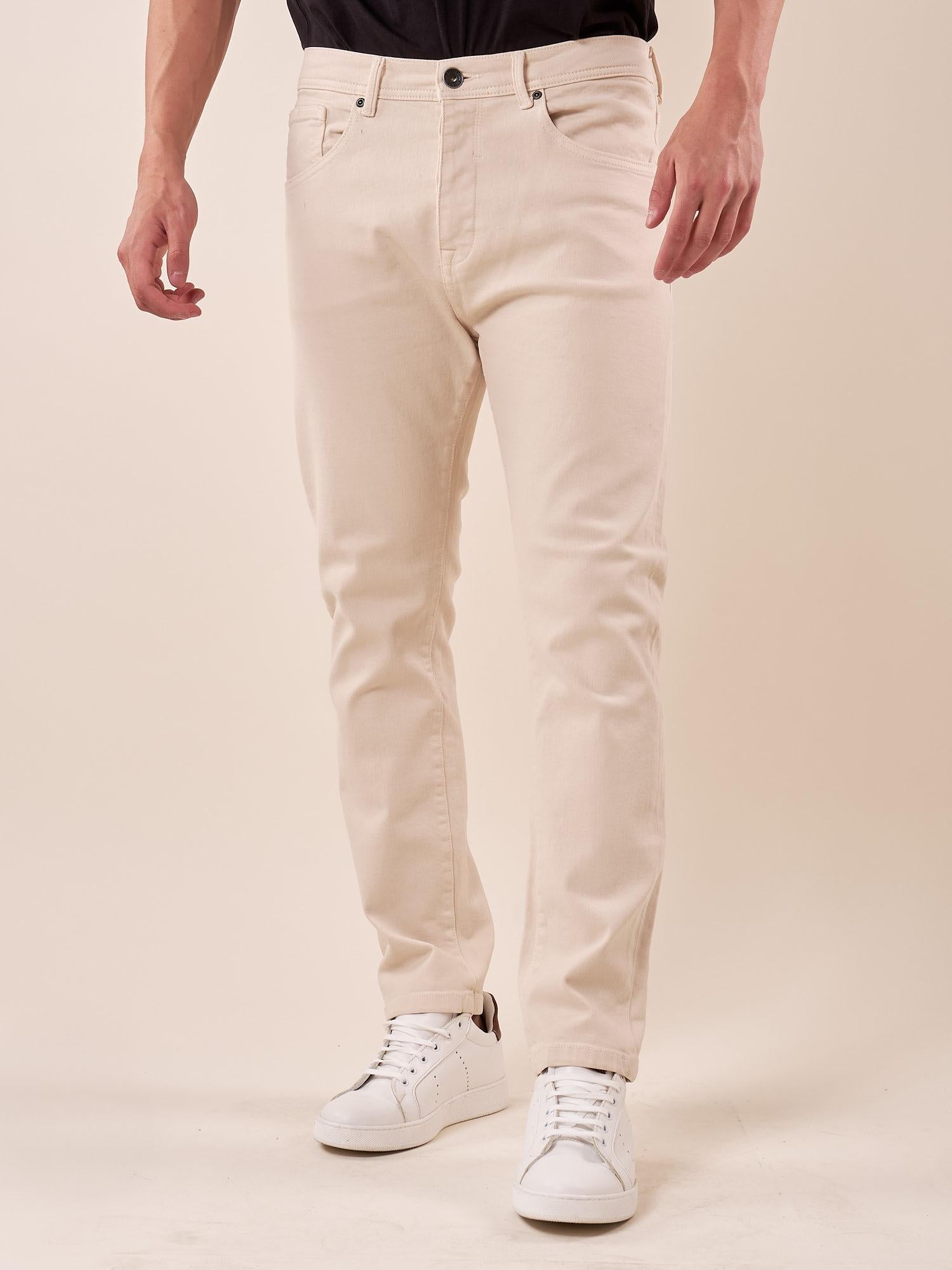 Pantalone 5 tasche cotone bull uomo. OE1S2S5P11 GREIGE OVER-D Uomo 