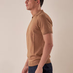 Polo manica corta collo derby viscosa tessuto crepe finezza 12 uomo. CON2152125 BISCOTTO CONSENSO 