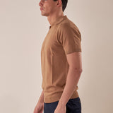 Polo manica corta collo derby viscosa tessuto crepe finezza 12 uomo. CON2152125 BISCOTTO CONSENSO 