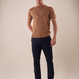 Polo manica corta collo derby viscosa tessuto crepe finezza 12 uomo. CON2152125 BISCOTTO CONSENSO 