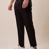 Pantalone una pence modello tapred fit con risvolto uomo. OC1S2S5P07 NERO OVER-D 