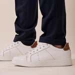 Pantalone chino slim fit con risvolto uomo. OC1S2S5P11 BLU OVER-D Uomo 