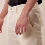Pantalone chino slim fit con risvolto uomo. OC1S2S5P11 BURRO OVER-D Uomo 