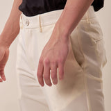 Pantalone chino slim fit con risvolto uomo. OC1S2S5P11 BURRO OVER-D Uomo 