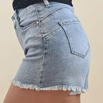 Shorts Donna Jeans con brillantini frontali e sfrangiature. AMR/SA7023EC JEANS EXTASY 
