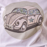 T-Shirt manica corta con stampa aurto donna. TS002635 BIANCO ARTIGLI 