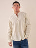 Men's Korean Linen Blend Long Sleeve Shirt.