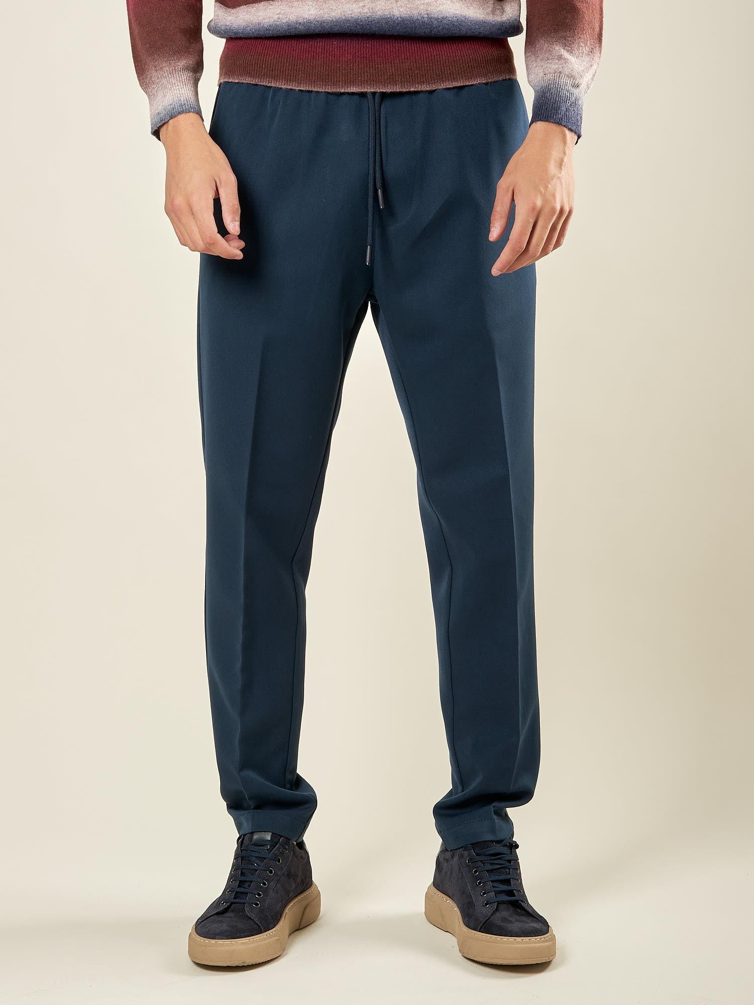Pantalone da Uomo Invernale Elasticizzato. Modello Pantalaccio. OC1F2W5P07 BLU OVER-D 
