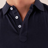 Polo manica corta tessuto100% cotone uomo, PE120H BLU HAMAKI-HO 