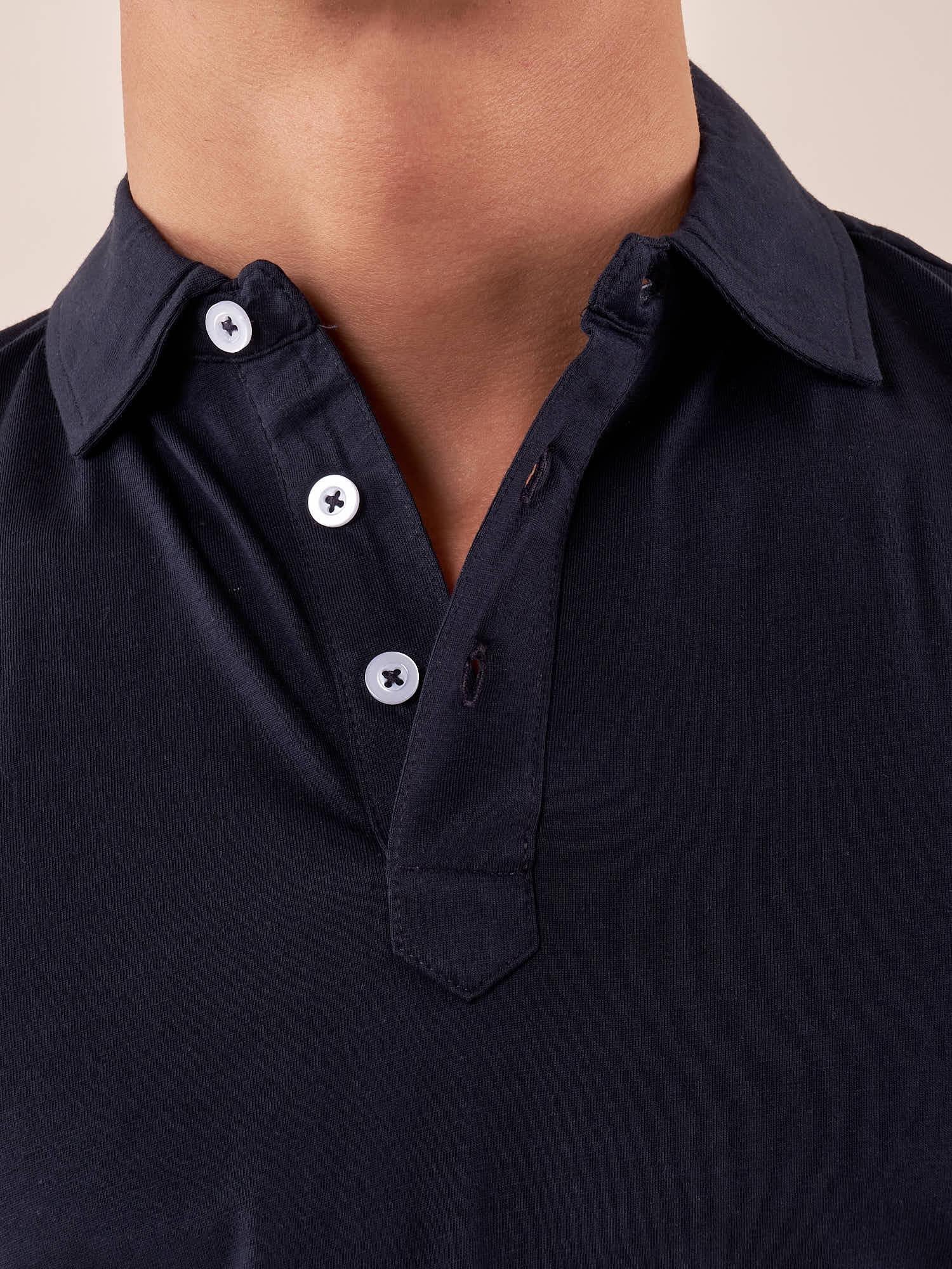 Polo manica corta tessuto100% cotone uomo, PE120H BLU HAMAKI-HO 