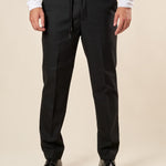 Pantalone da Uomo Regular Fit con Laccetto Tasche allAmericana, Passacinta ed Elastico Posteriore. PSI1803H NERO HAMAKI-HO 