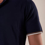 Polo manica corta viscosa crepe f.12 uomo. CON2158125 NAVY CONSENSO 