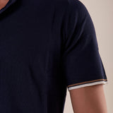 Polo manica corta viscosa crepe f.12 uomo. CON2158125 NAVY CONSENSO 