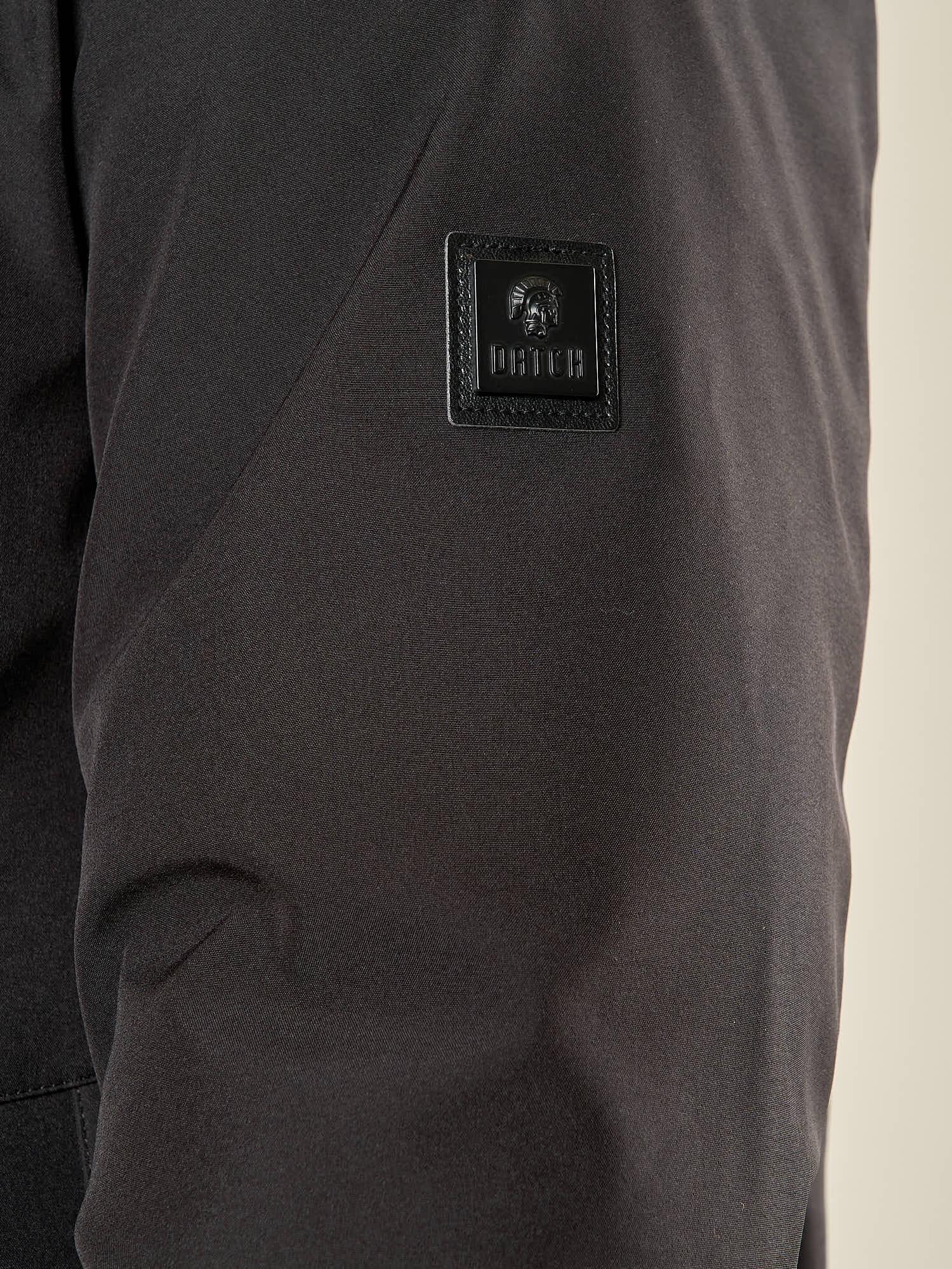 Giubbino Uomo Invernale Soft Shell con Cappuccio. Lunghezza Media. DM9623 NERO DATCH 