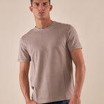 T-shirt Uomo Manica Corta in 100% Cotone Piqué  Girocollo, Comfort e Stile Casual M49065 GRIGIO SUPERIOR VINTAGE 
