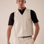 Gilet uomo abbottonatura nascosta. OE1S2S5I01 BURRO OVER-D 
