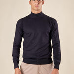Lupetto Uomo in Misto Lana. Calore naturale e stile essenziale per linverno CON/3013900 NAVY CONSENSO 