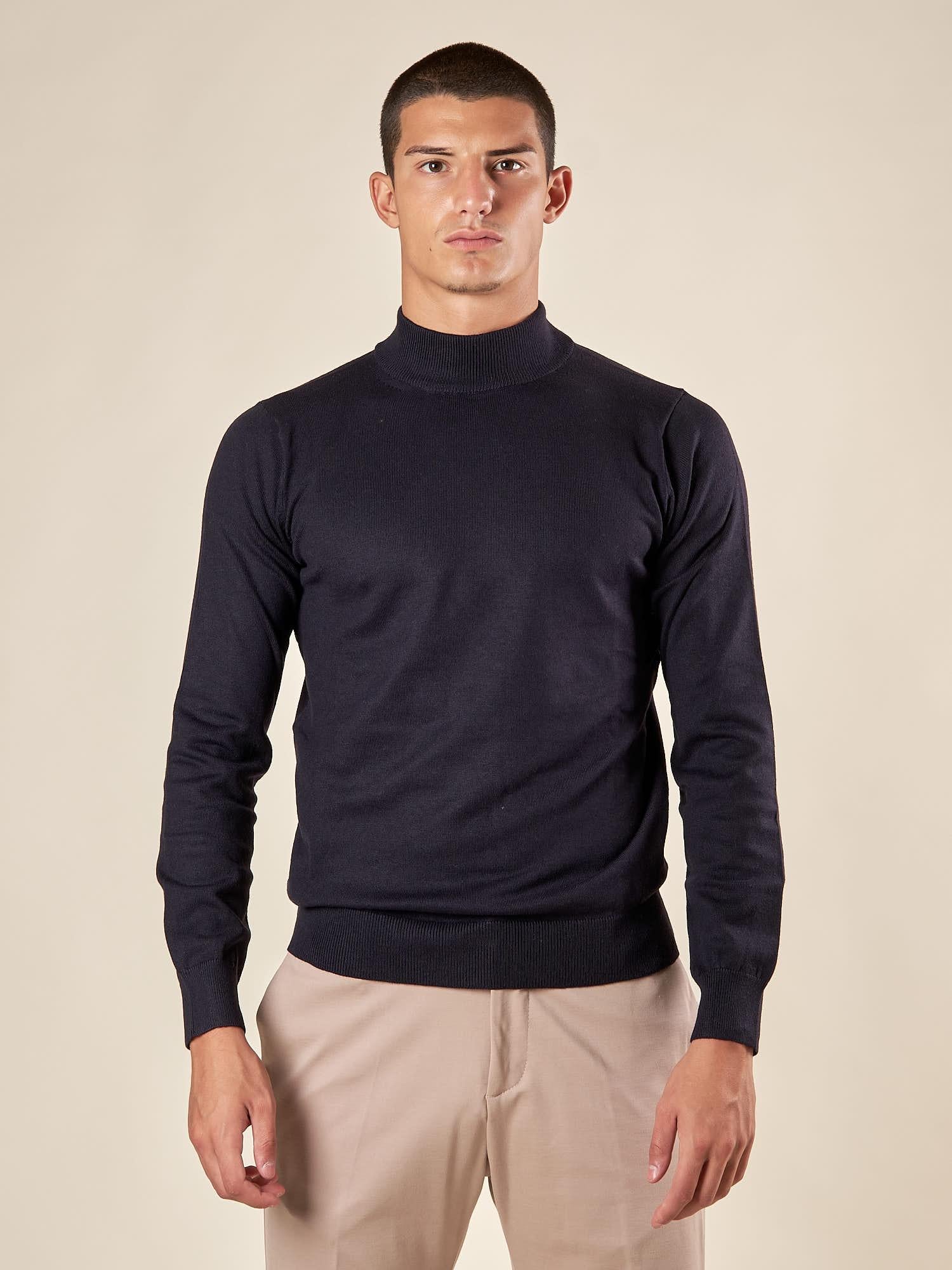 Lupetto Uomo in Misto Lana. Calore naturale e stile essenziale per linverno CON/3013900 NAVY CONSENSO 