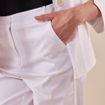 Pantalone Donna in Raso di Cotone a Palazzo ROMI/A5215 BIANCO ROMIHO 